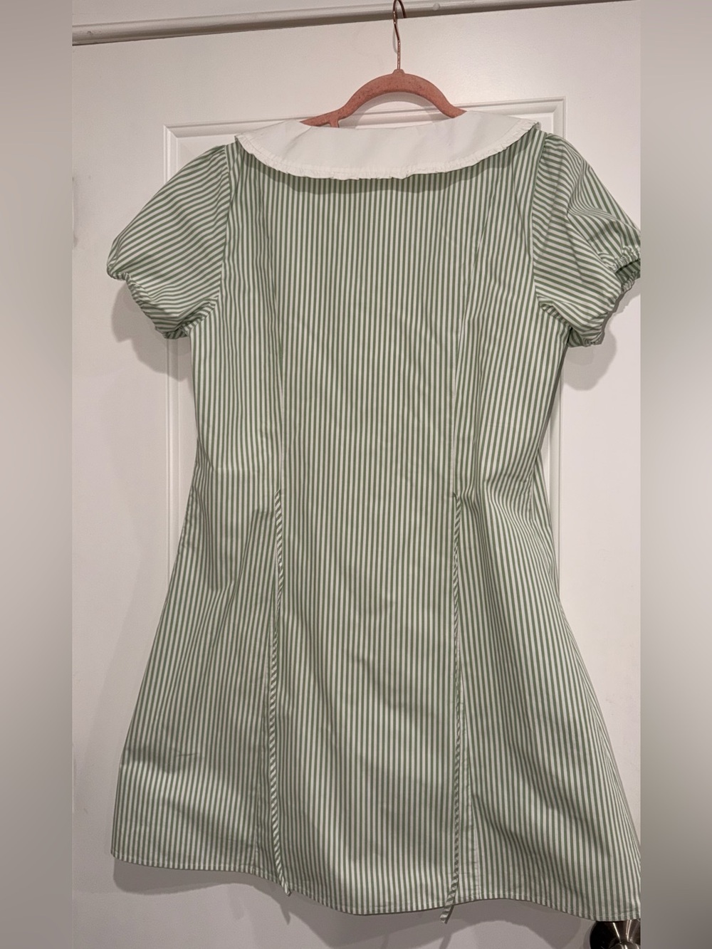 Abercrombie & Fitch Short-Sleeve Collared Mini Dress Size L Tall - Picture 4 of 4